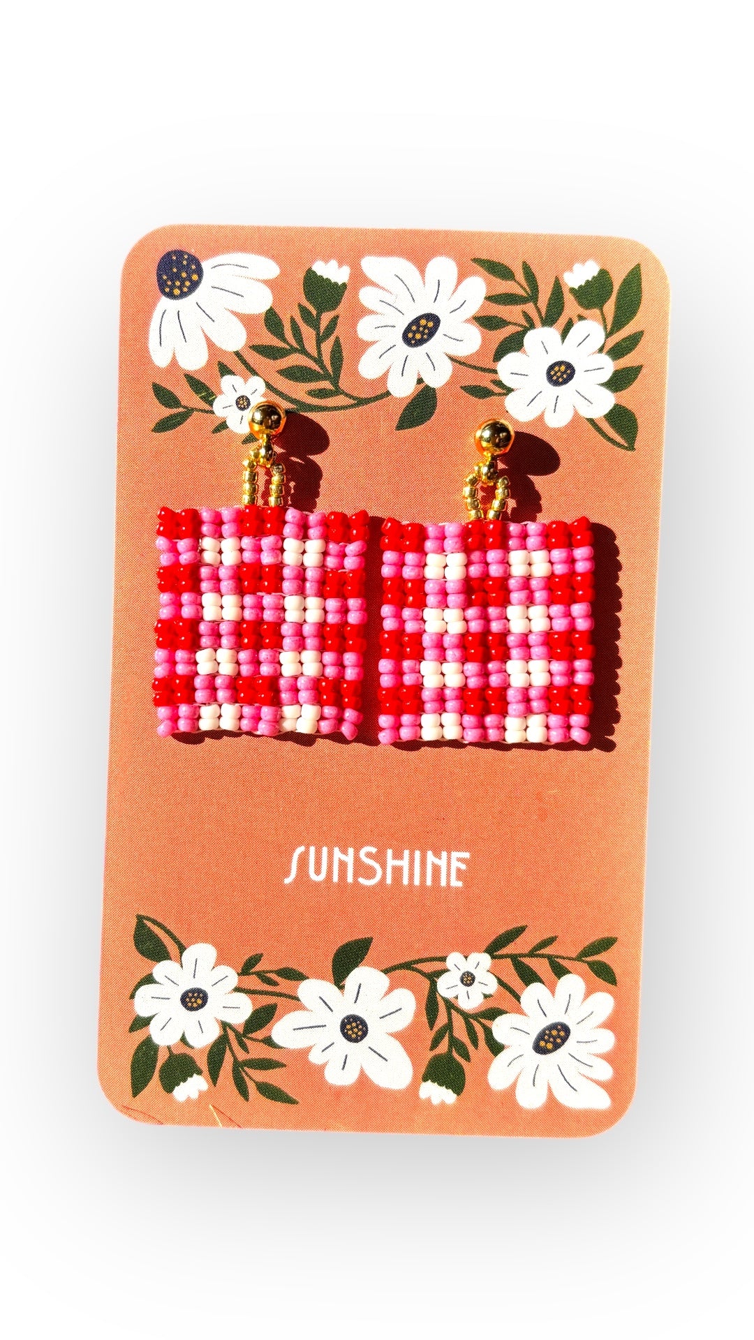 Red and pink picnic rug