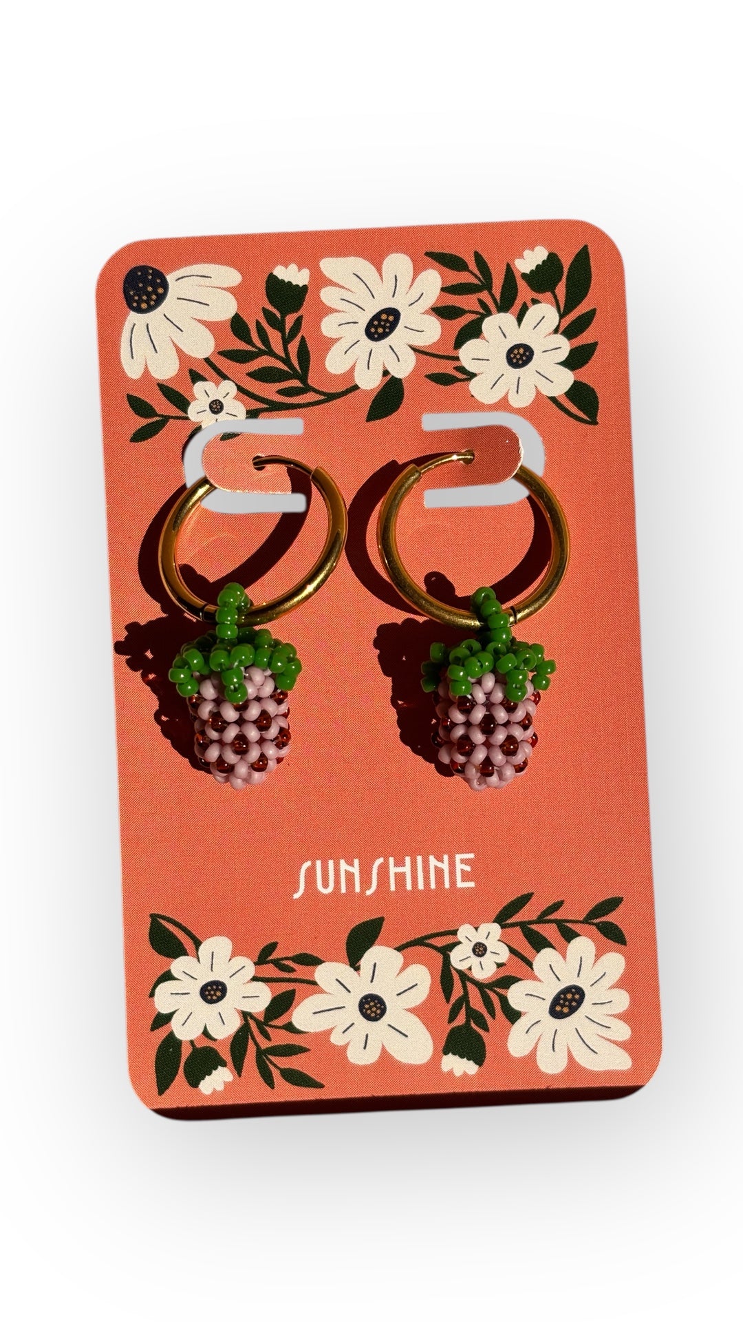 3D Lilac Strawberry Dangles