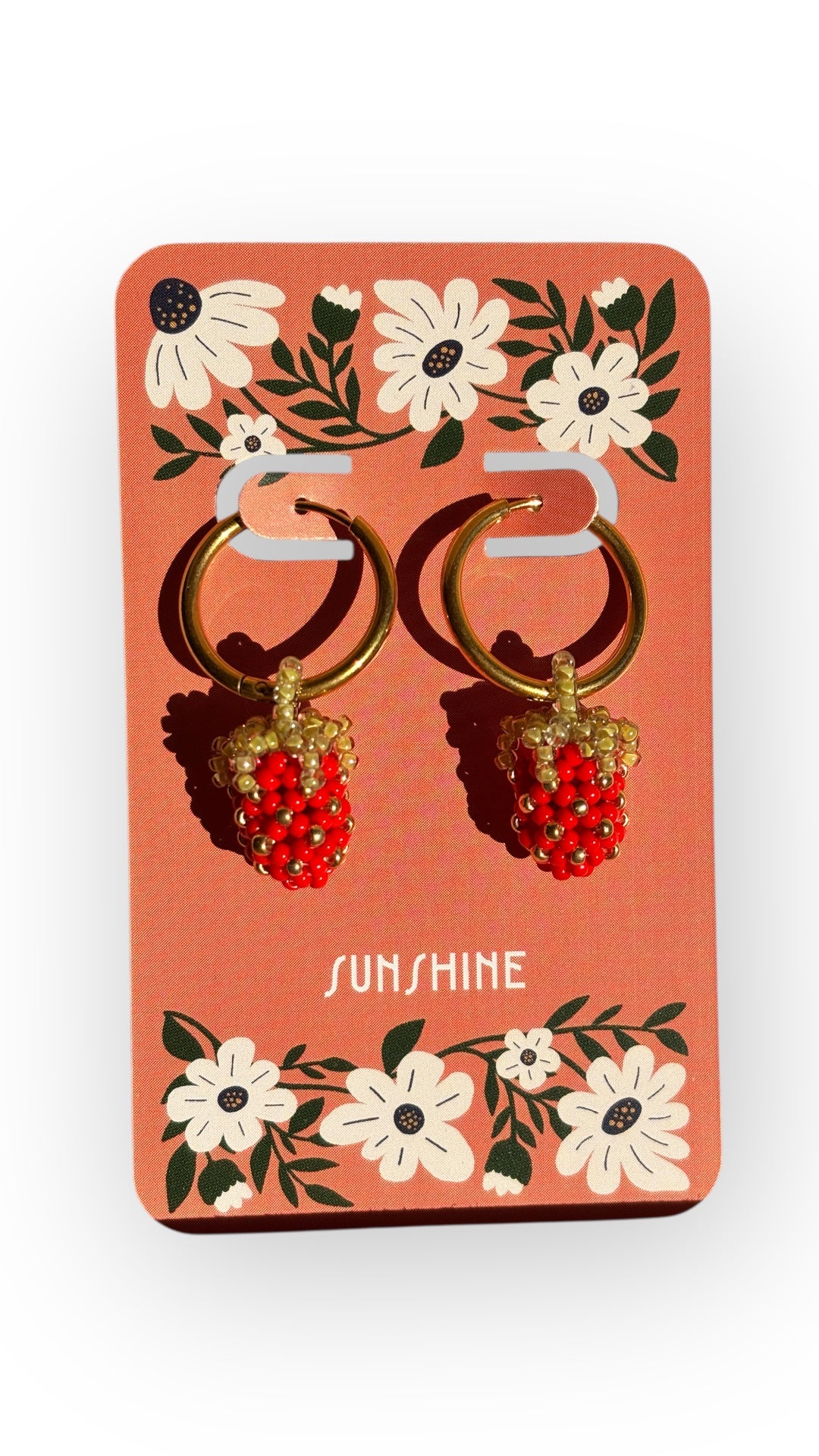 3D Red Strawberry Dangles