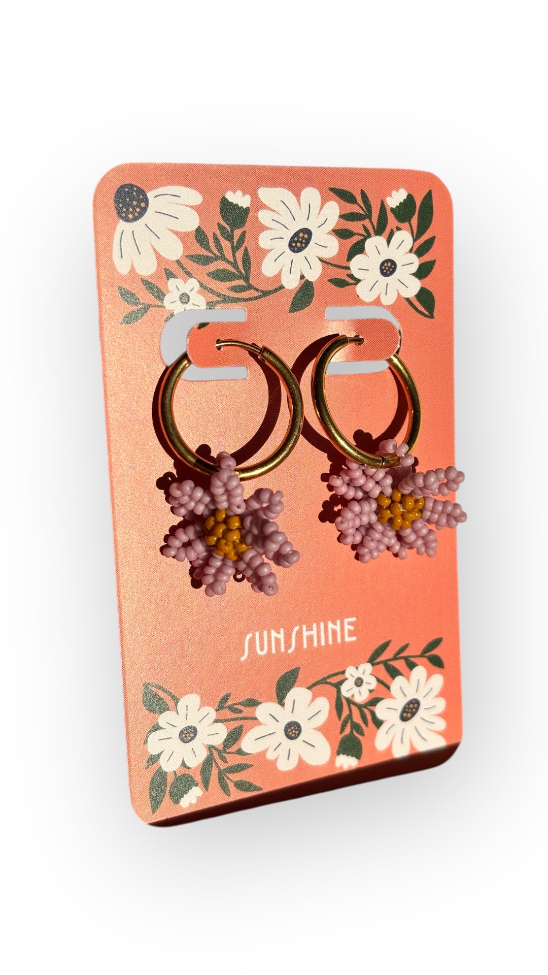 3D Green Daisy Dangles