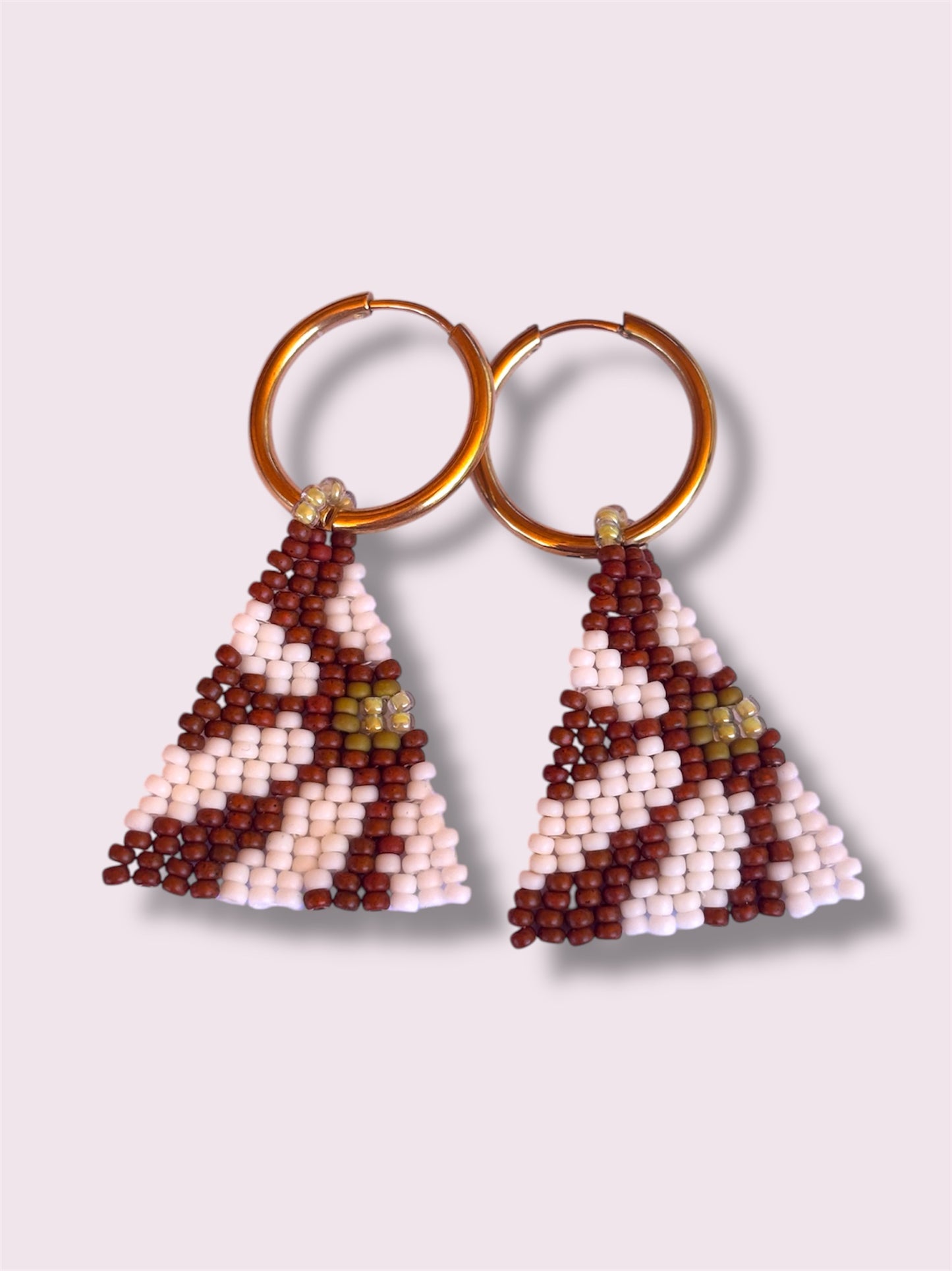 Retro Brown Sunflower Dangles