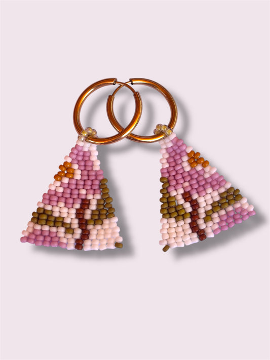 Lilac Textile Floral Dangles