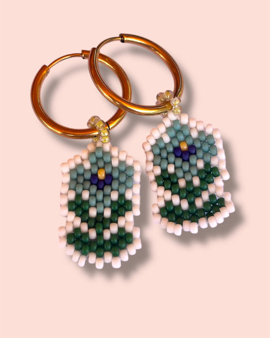 Blue Flower Earrings