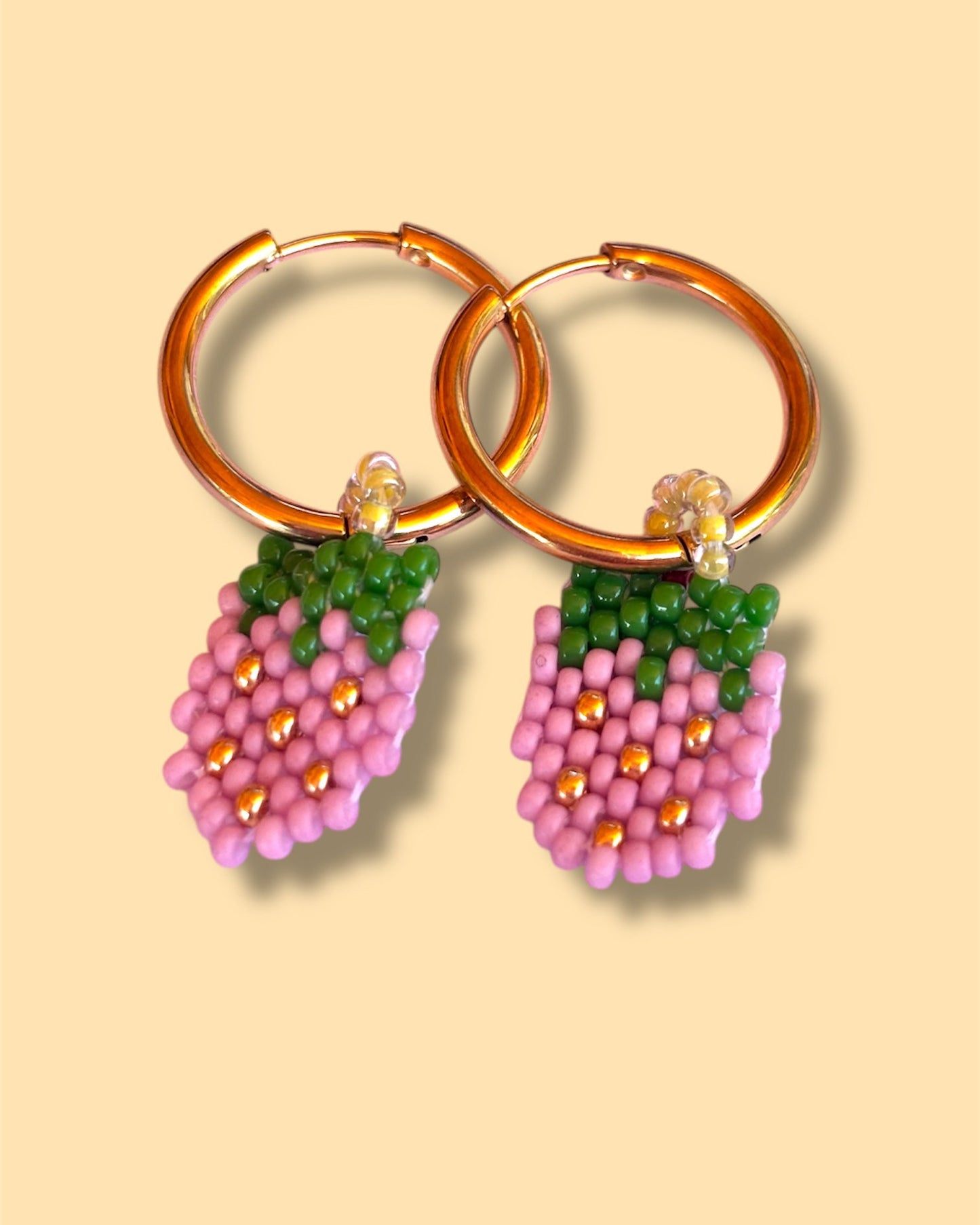 Lilac Strawberry Dangles