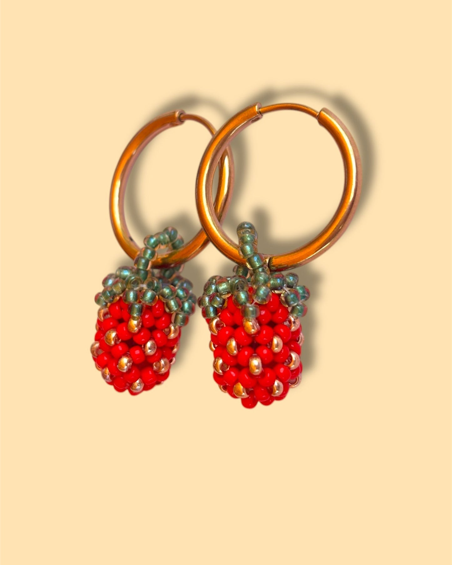 3D Red Strawberry Dangles