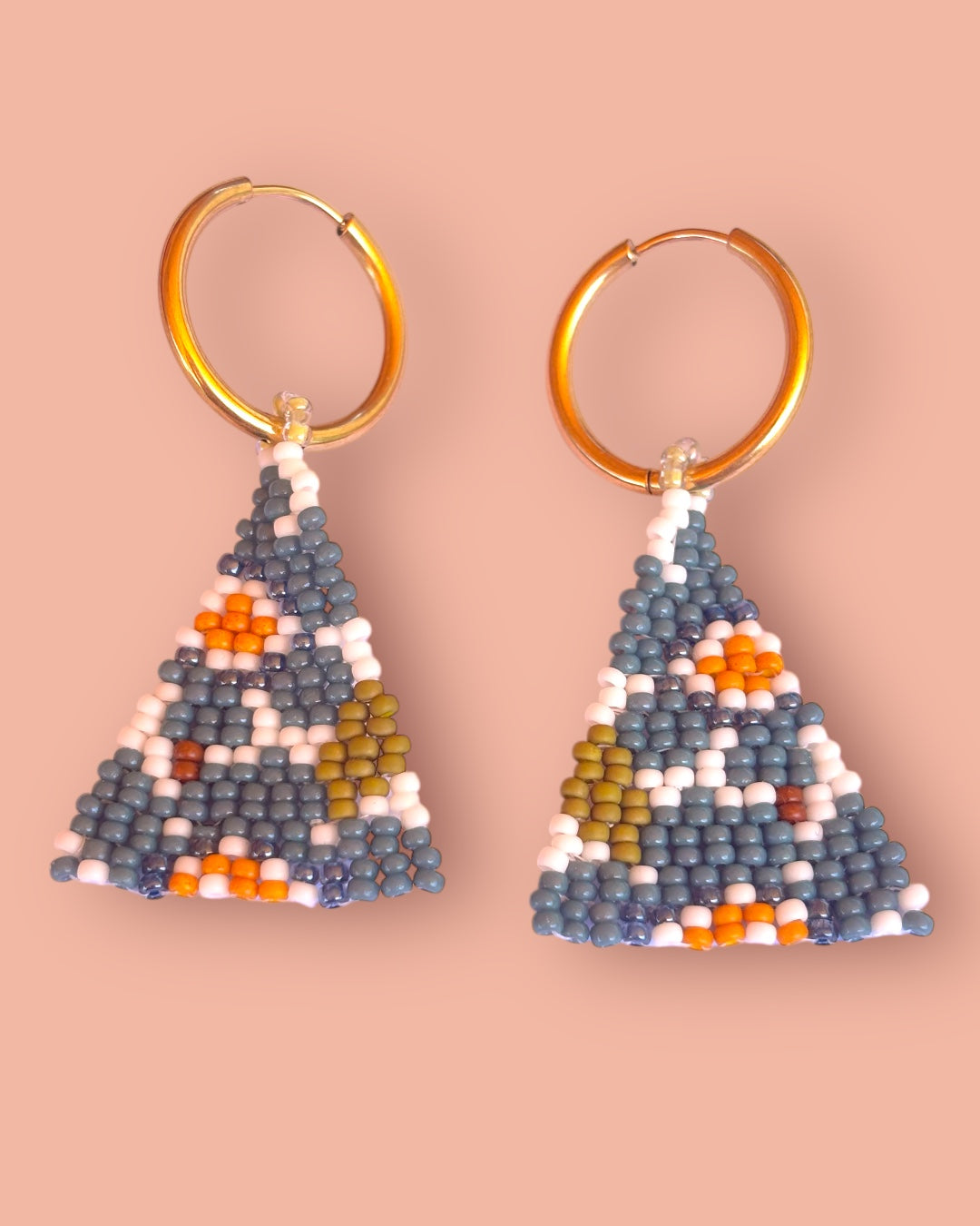 Blue Textile Floral Dangles