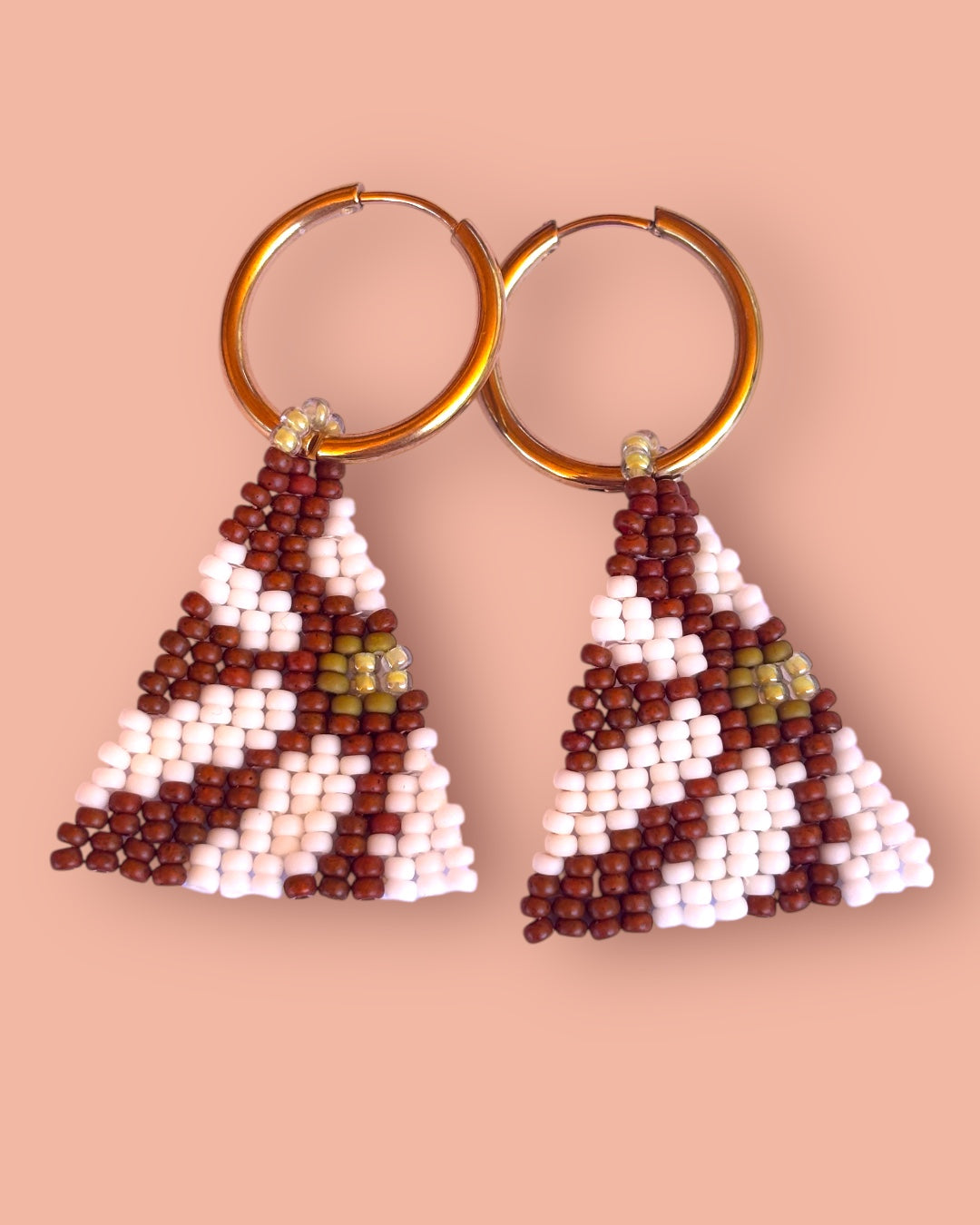 Retro Brown Sunflower Dangles