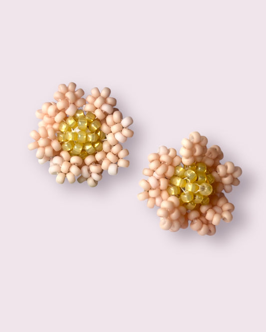 Pastel Pink Everlasting Daisy Studs