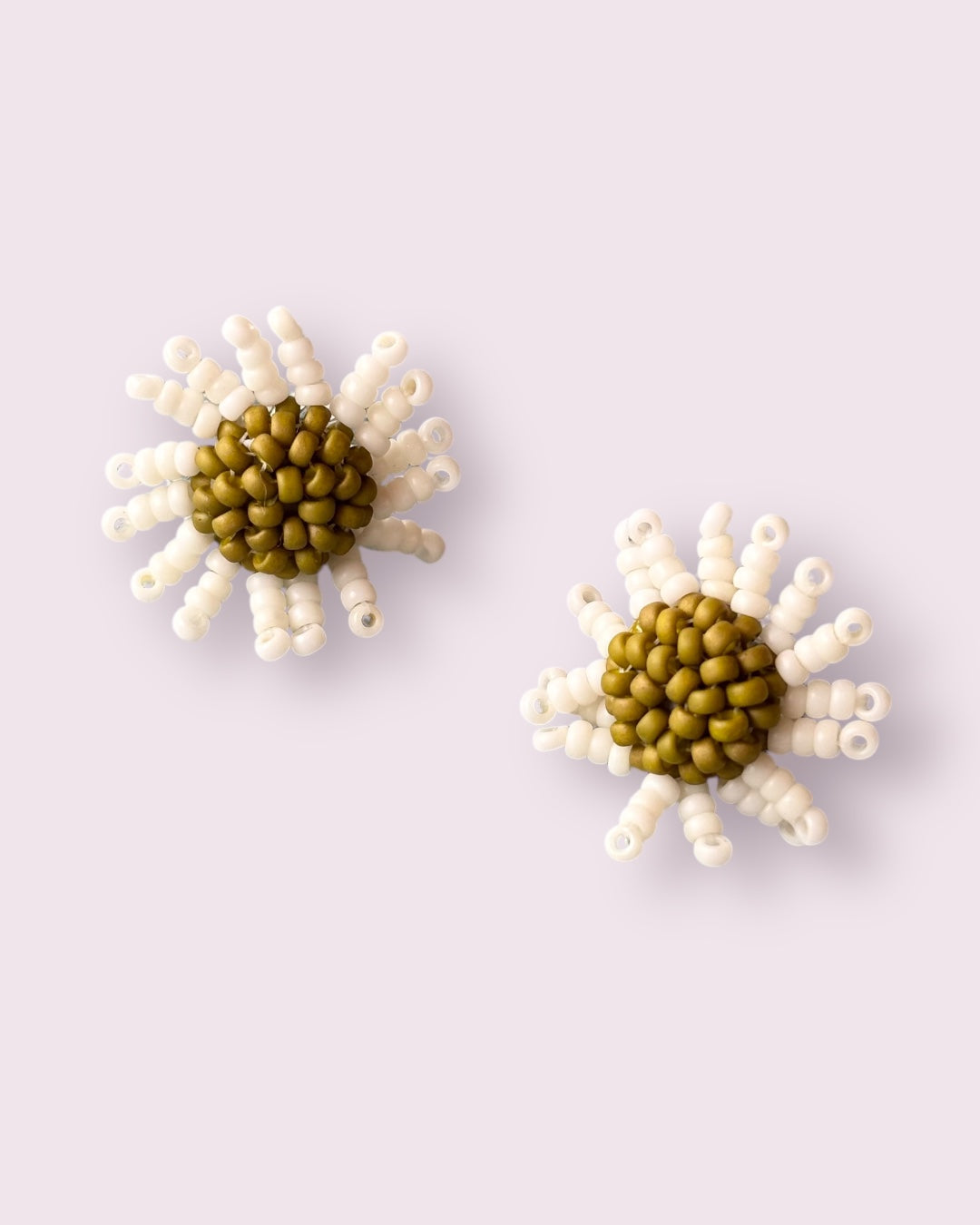 Leafy Green Everlasting Daisy Studs