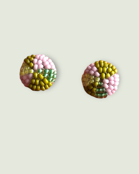 Leafy Lilac Geometric Studs