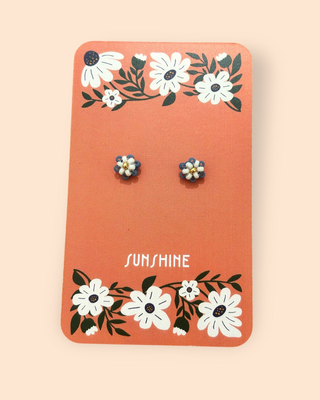 Teeny Tiny Blue Daisy Studs