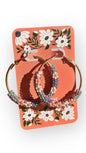 Magnolia Floral Hoop Earrings