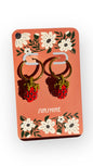 3D Ruby Strawberry Dangles