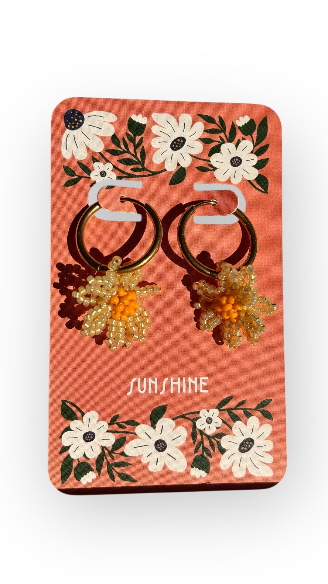 3D Yellow Daisy Dangles