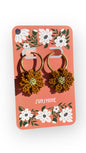 3D Brown Daisy Dangles