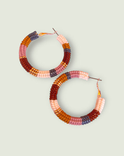 Stripey Hoop Earrings