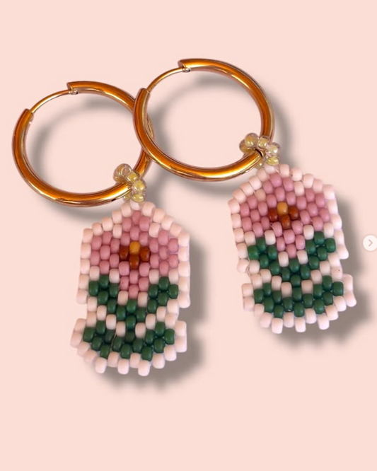 Lilac Flower Earrings